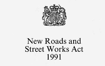 New Roads and Street Works Act 1991